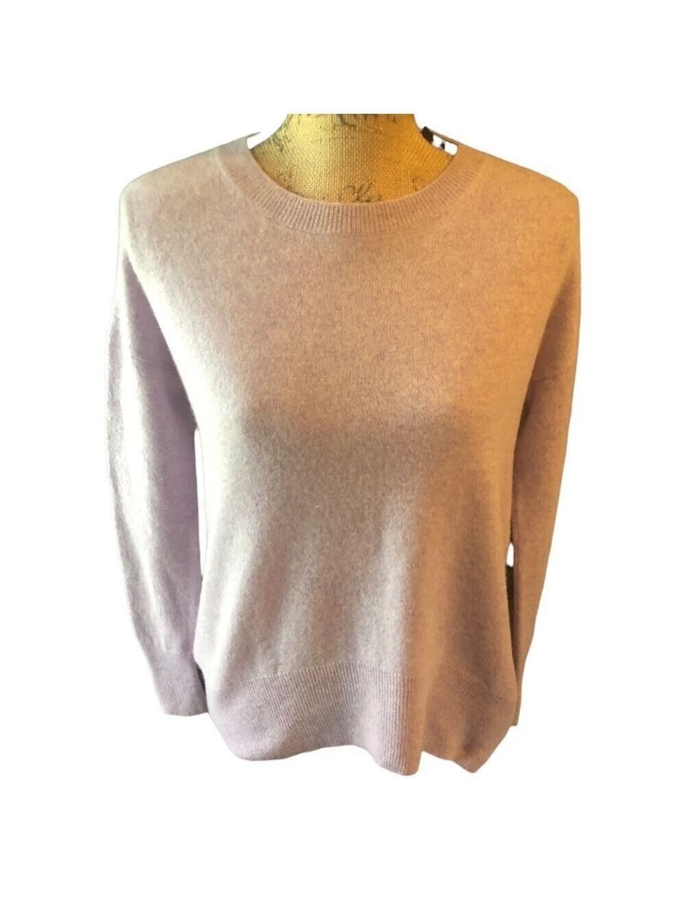 Tahari Pure Luxe Cashmere Sweater Size S Purple